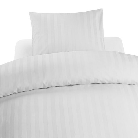 2-Dels Set Hotellsatin Vit