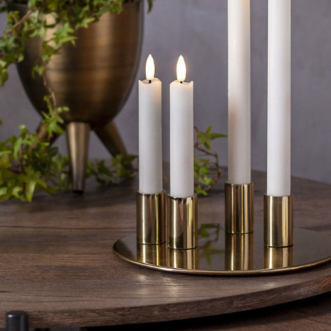 LED Antikljus 2-pack Flamme Rustic 15 cm